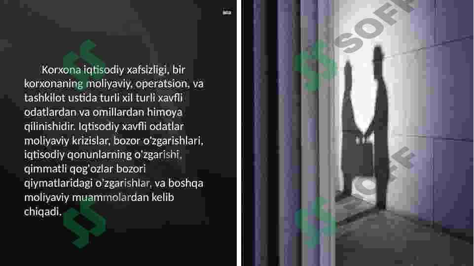 Korxona iqtisodiy xafsizligini segmentlash va pazitsiyalash 4