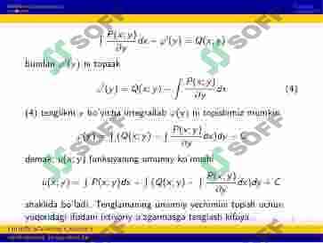 TO’LA DIFFERENSIAL TENGLAMA. INTEGRALLOVCHI KO’PAYTUVCHI 4