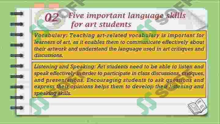 Teaching language skills and aspects to learners of art 4