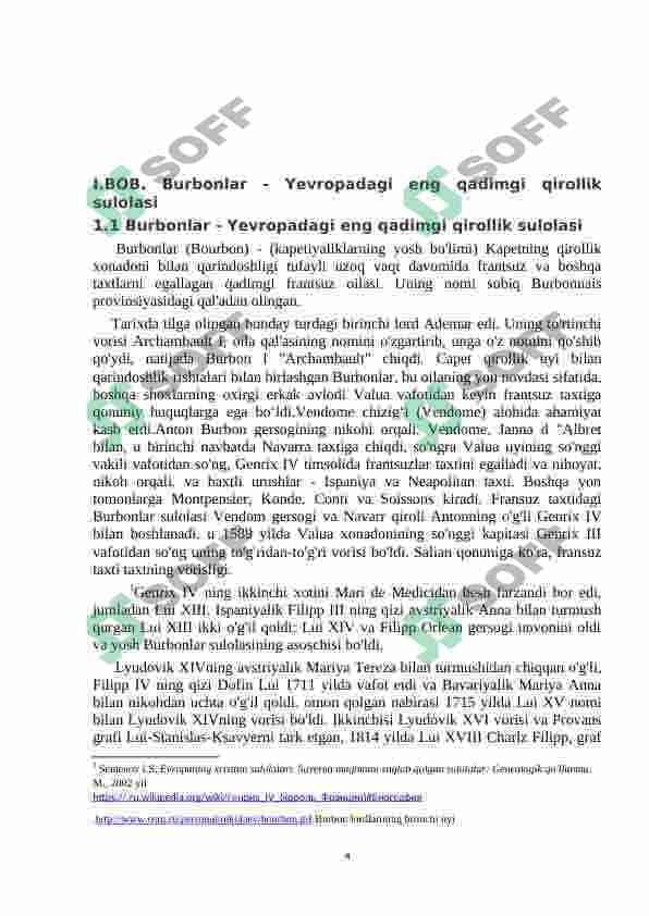 Fransiyada Burbonlar hukumronligi davri 4