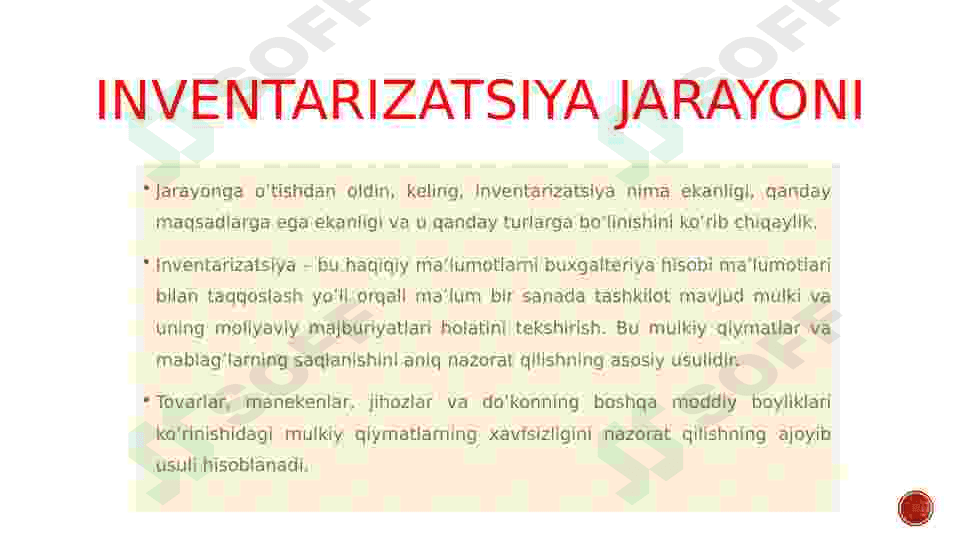 Inventarizatsiya darajasini rejalashtirish va nazorat qilish 4