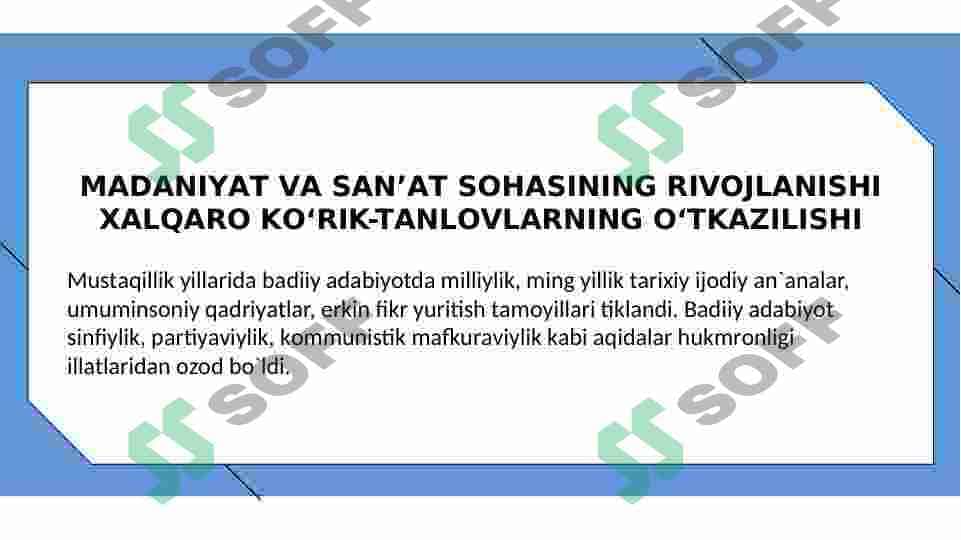 O'zbekistonning ma'naviy va madaniy taraqqiyoti 4