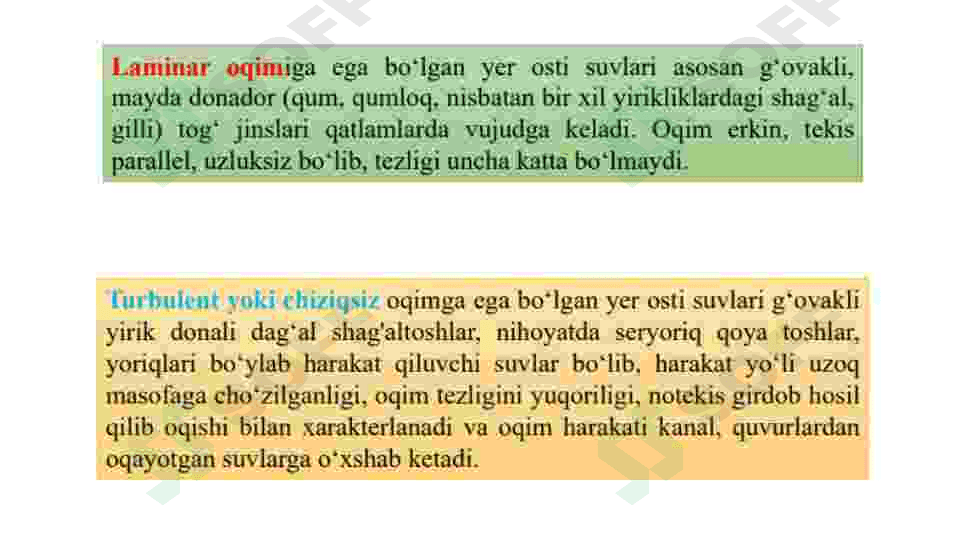 Yer osti ma’danli suvlarining turlari (mirokomponentlar bo’yicha) 4