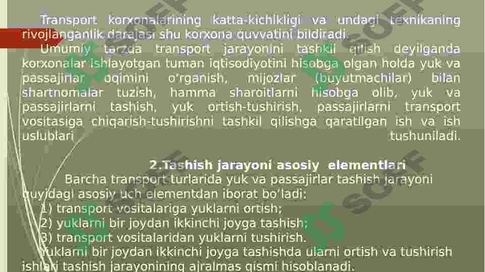 TRANSPORT JARAYONINI TASHKIL ETISH 4
