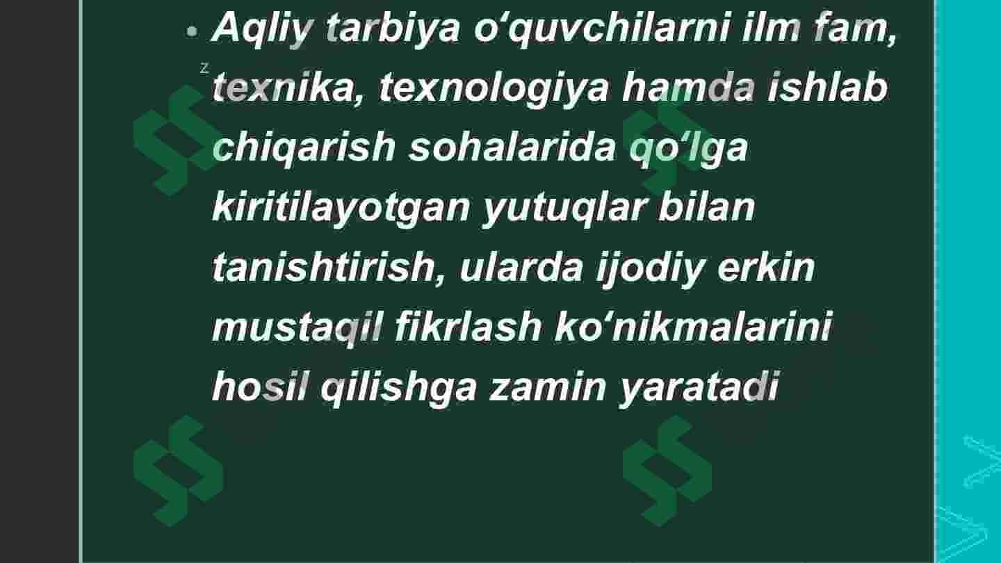 Mustaqil fikrlash va aqliy tarbiya. 4