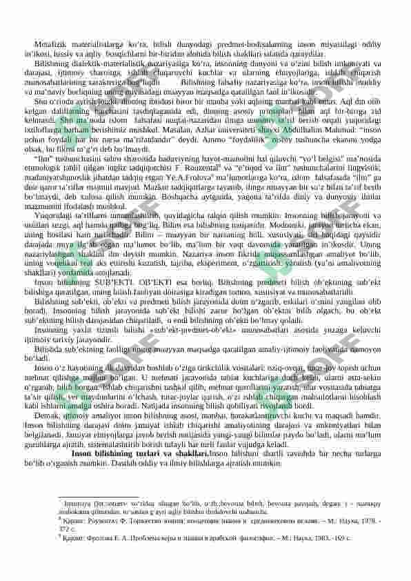 GNOSEOLOGIYA – BILISH NAZARIYASI. 4