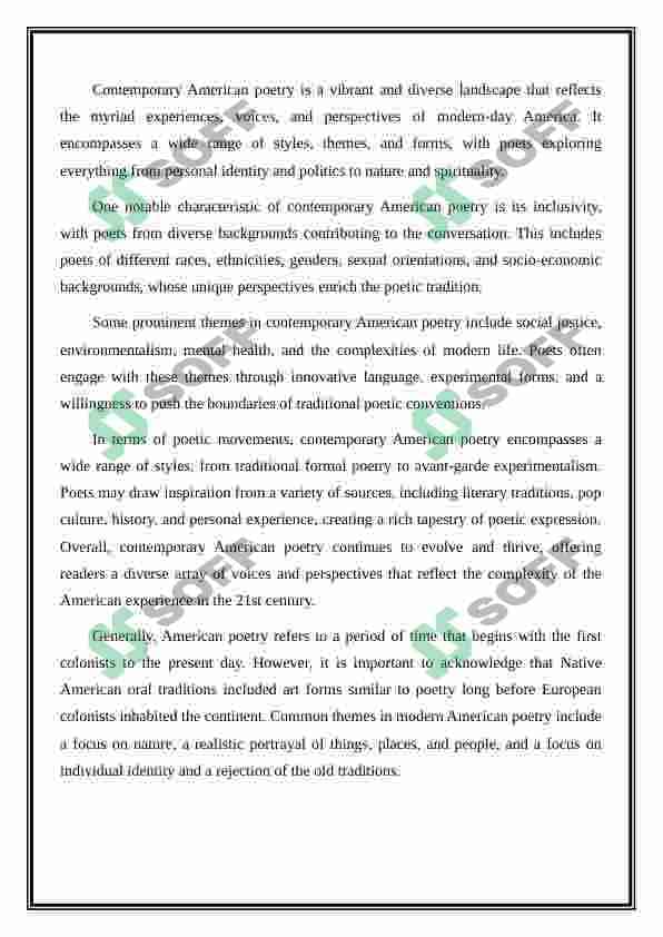CONTEMPORARY AMERICAN POETRY 4
