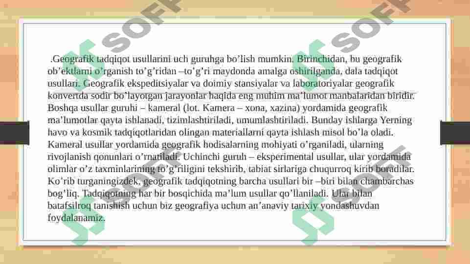 Oʻzbekiston tabiiy geografiyasi. 4