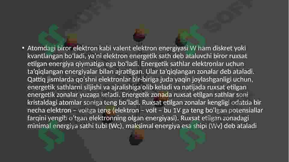 Yarimo’tkazgichlarni elektr xususiyatlari. 4
