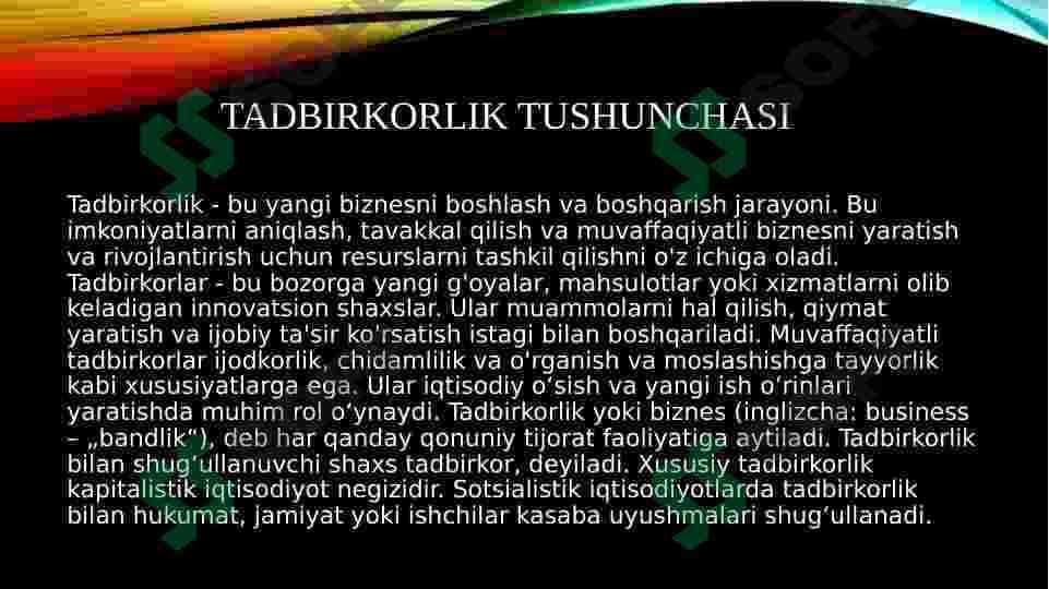 tadbirkorlik  shakllari va turlari 4