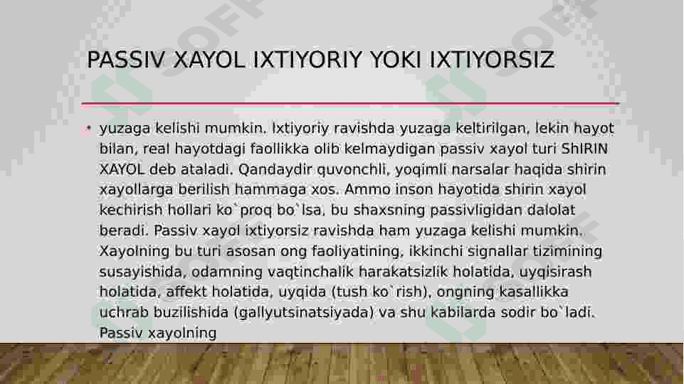 Xayol turlari (oddiy) 4