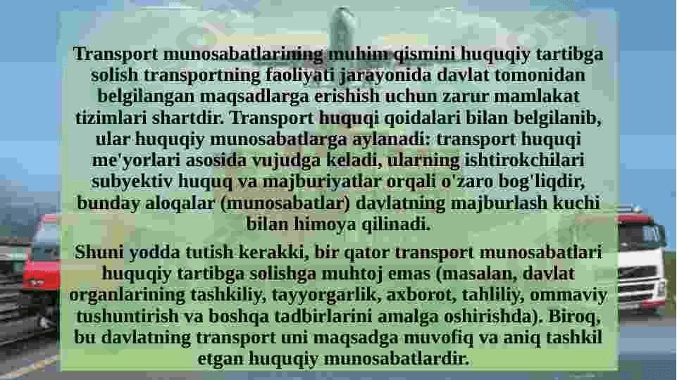 Transport huquqi va qonunchiligi 4