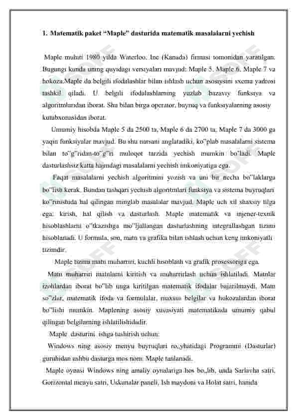 Matematik masalalarni yechish va ularning grafiklarini yaratishga mo'ljallangan dasturlar 4