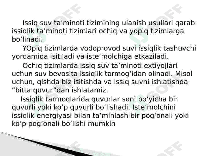 ISSIQLIK TA’MINOTI TIZIMLARINI ROSTLASH 4