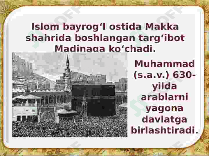 Movarounnahrda Arab xalifaligining o’rnatilishi 4