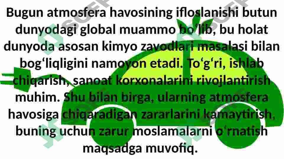 Atmosferani avtotransportlar bilan ifloslanishi 4