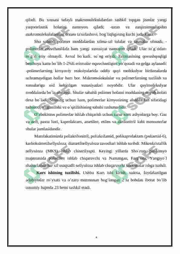 Polikondensatlashtirish Korazers tenglamasi 4