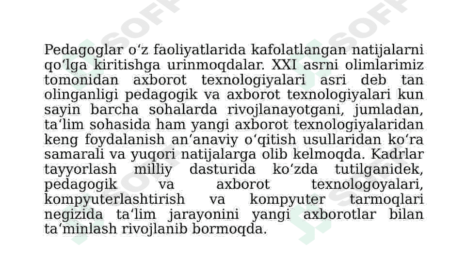 Boshlang'ich ta'lim texnologiyalarining nazariy asoslari 4