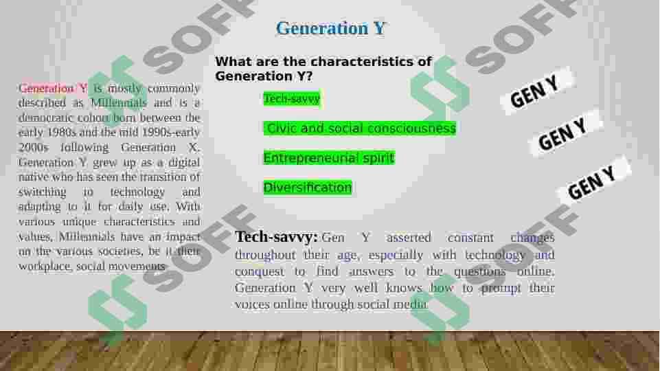Differences in terms of behavior in Gen X , Gen Y , Gen Z 4