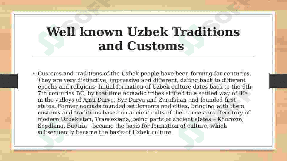 Traditions in Uzbek Family 4