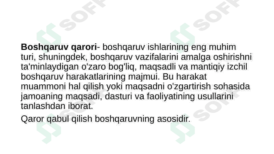 Menejment jarayonida qaror 4
