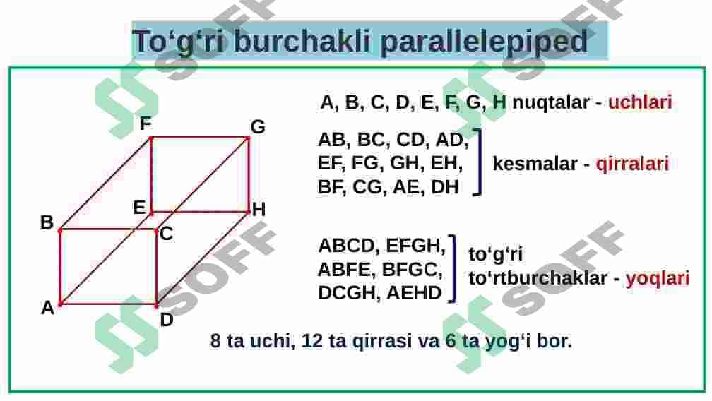 TO'G'RI BURCHAKLI PARALLELEPIPED 4