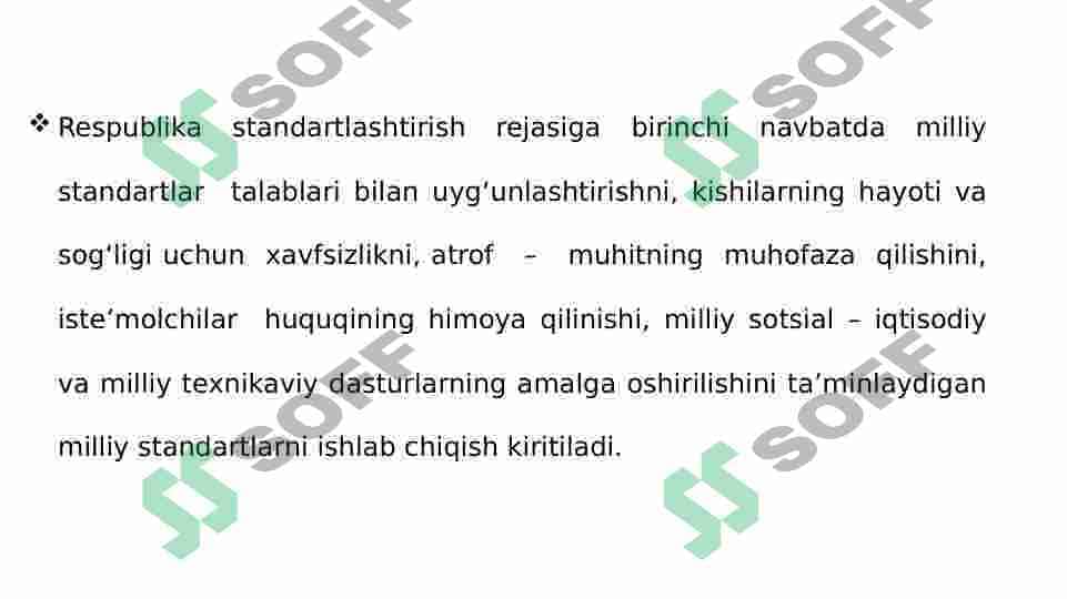 O’zbekiston standartlashtirish tizimini o’rganish 4