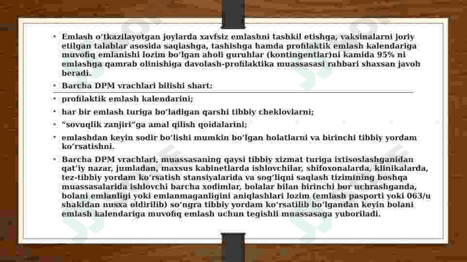 Emlash kalendar rejasini tuzish asoslari 4