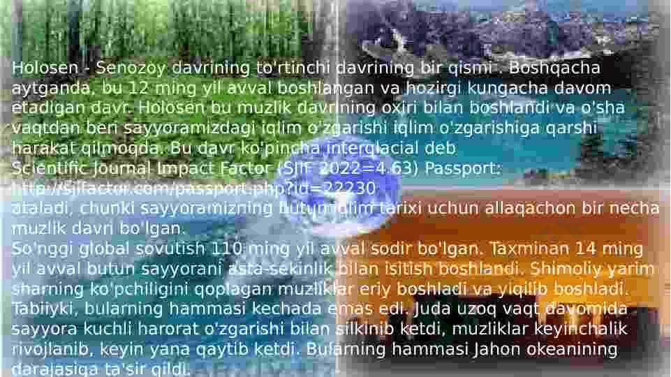 Global iqlim o’zgarishi muammolari 4