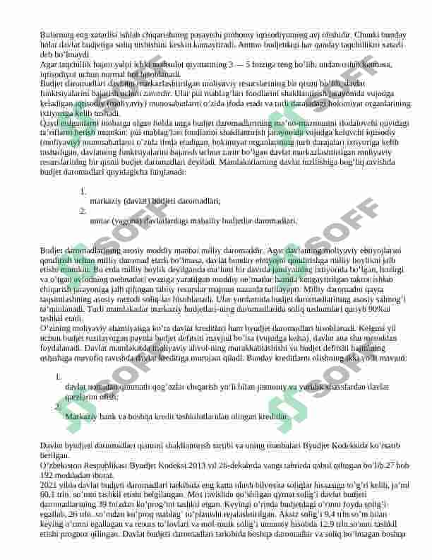 davlat byudjetining tarkibi va uni takomillashtirish yo'llari 4