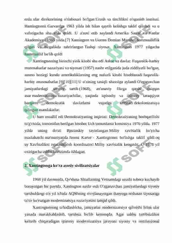 S.Xantingtonning sivilizatsiyalar to'qnashuvi kontsepsiyasi 4