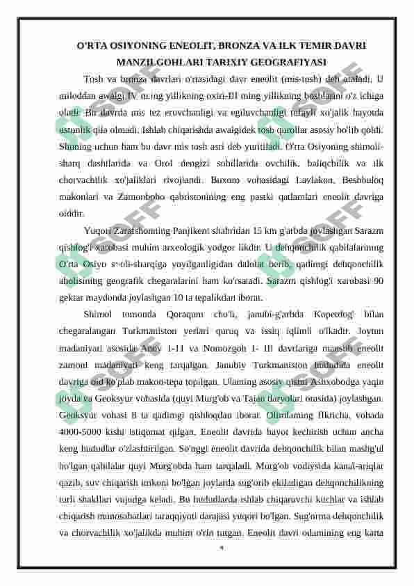Oʻrta osiyoning qadimgi davr tarixiy geografiyasi 4