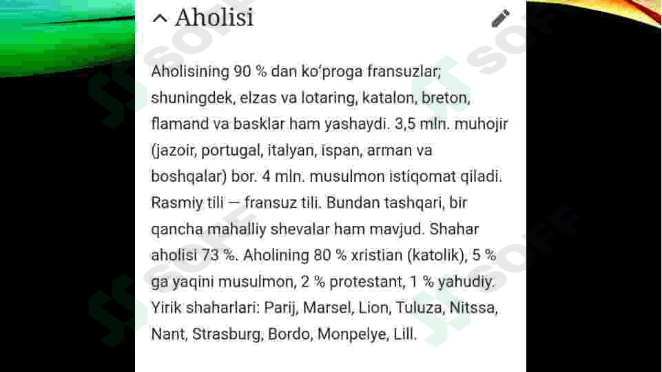Frnasiya haqida to'liq malumot 4