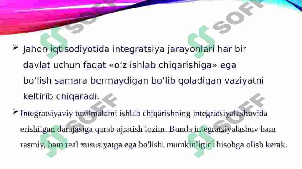 XALQARO IQTISODIY INTEGRATSIYA 4
