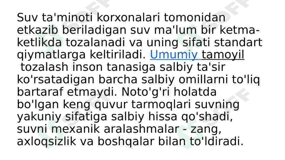 Ichimlik suvining sifatini yaxshilashning zamonaviy usullari 4
