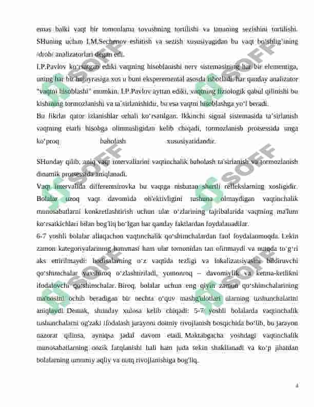 Bolalarni vaqtni chamalashga o'rgatish vazifalari 4