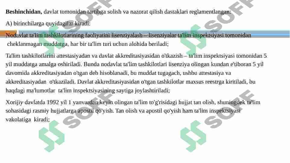 O'ZBEKISTON RESPUBLIKASIDA TA'LIM  SOHASIDA AMALGA OSHIRILGAN ISLOHOTLAR 4