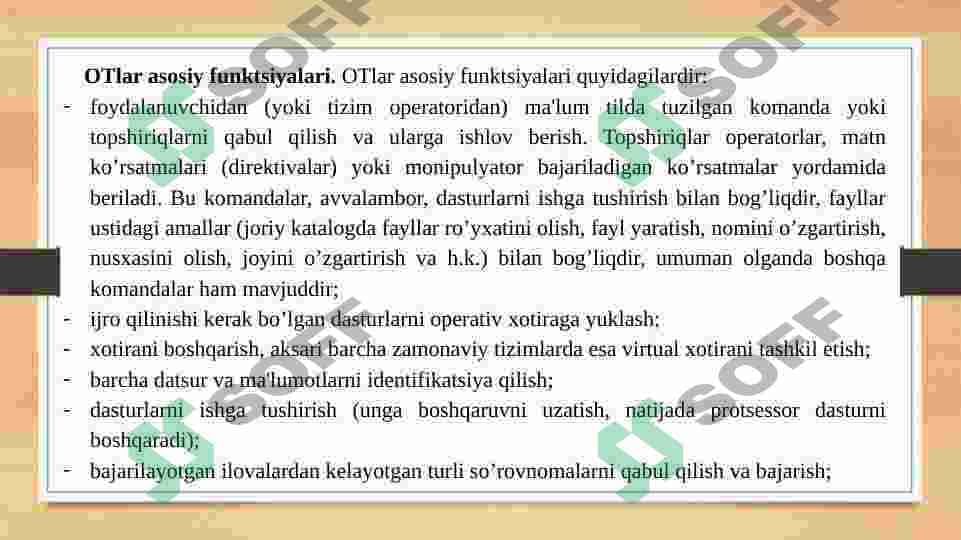 Operatsion tizim ta’rifi va funksiyalari 4
