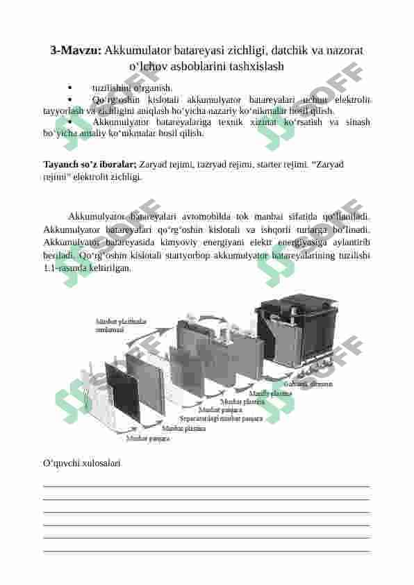 Avtomobil elektrjixozlari konspekt 4