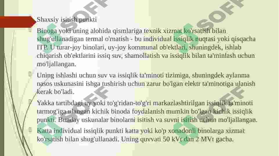 Mahalliy issiqlik punktlarida uskunalarni tanlash 4