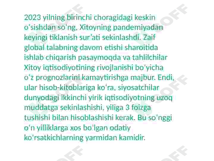 Xitoy Iqtisodiyoti va ishlab chiqarishi 4
