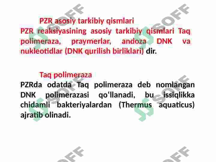 Polimeraza zanjir usullari: oddiy va real time PZR 4