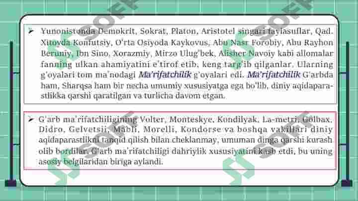 Sharq ma'rifatchilik adabiyoti 4