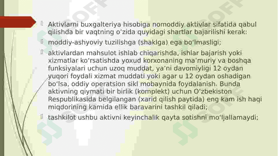 Nomoddiy aktivlar hisobining vazifasi 4
