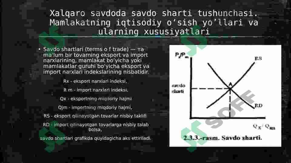 Xalqaro savdoning standart modeli. 4
