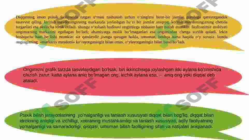 Diqqat boshqa psixik jarayonlar bilan taqqoslsh 4
