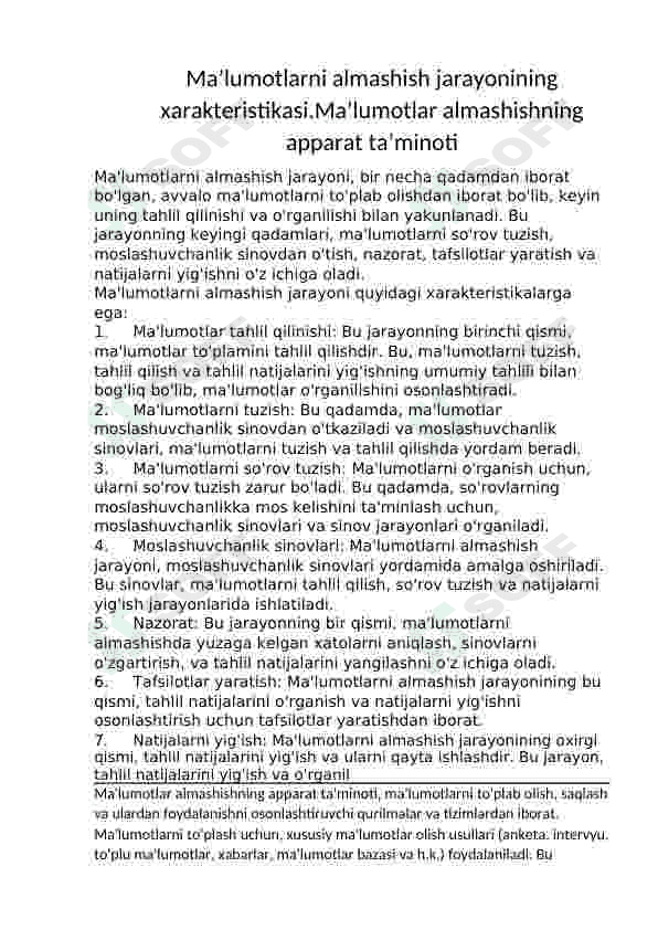 Kompyuter tarmoqlarining tuzulishi va qo’llanilishi Ma’lumotlarni almashish jarayonining xarakteristikasi.Ma’lumotlar almashishning apparat ta’minoti Lokal tarmoq topologiyasi 4