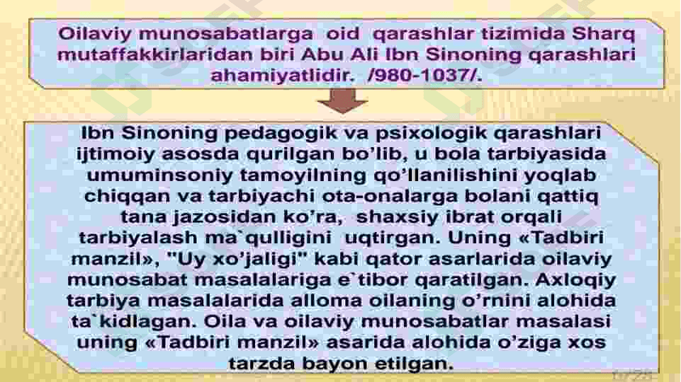 Ibn Sinoning oilaviy munosabatlar haqida qarashlari 4