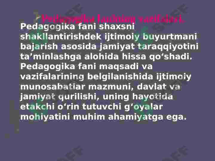 Oila va ijtimoiy pedagogika fanining maqsadi 4