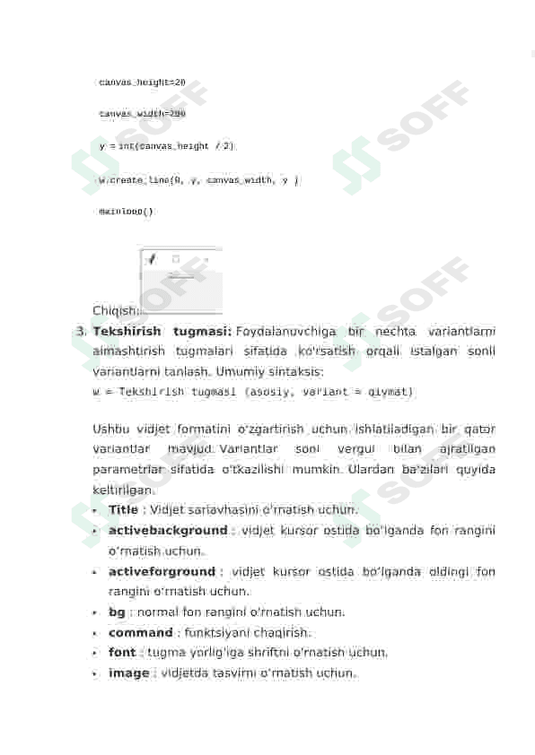 tkinter kutubxonasi haqida boshlang'ich ma'lumot 5